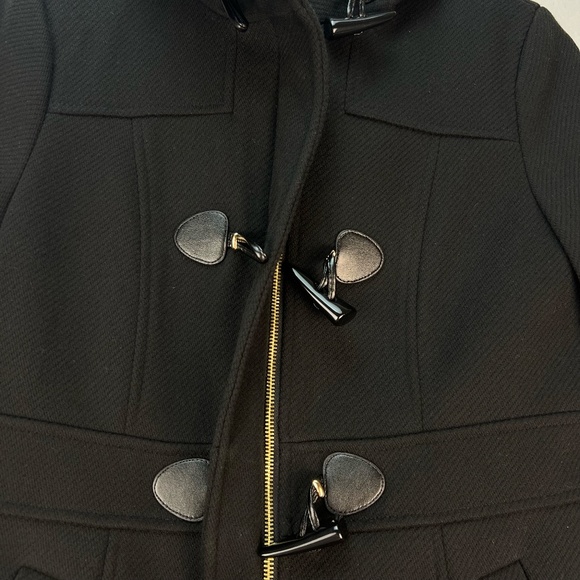 Tommy Hilfiger Hooded Toggle Walker Coat Wool Blend Black SMALL Classic Academia - Picture 7 of 14